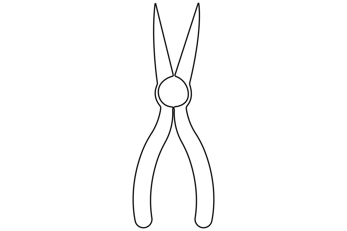 Labour day continuous one line art drawing repair use tool icon service center symbol vector