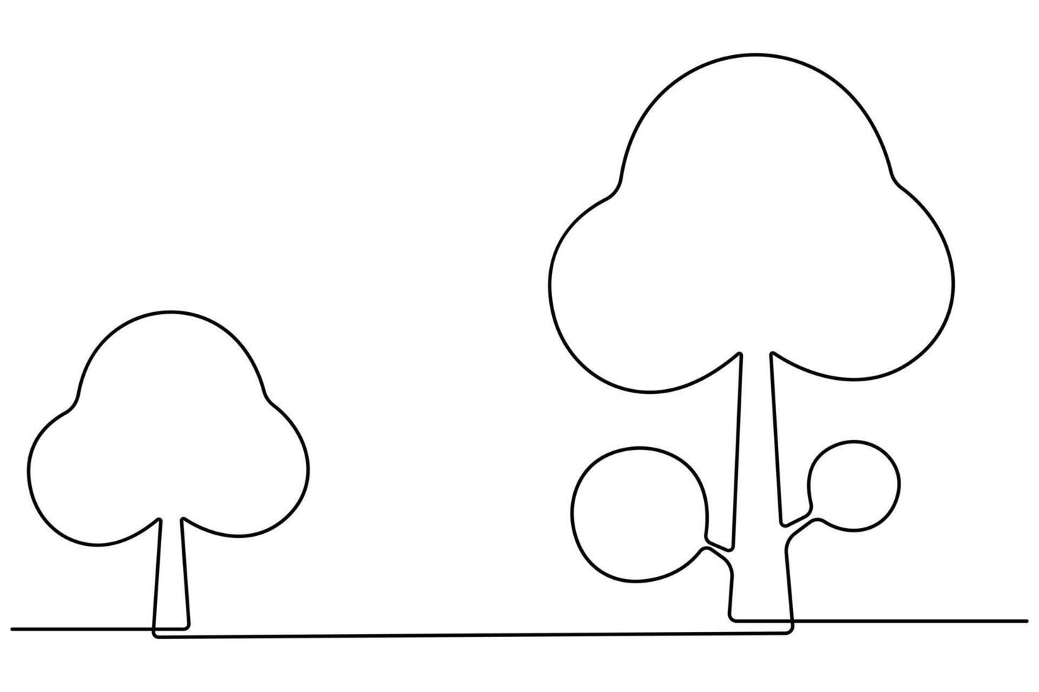 continuo soltero línea Arte dibujo de planta lata ser para plantas, agricultura, semillas contorno vector