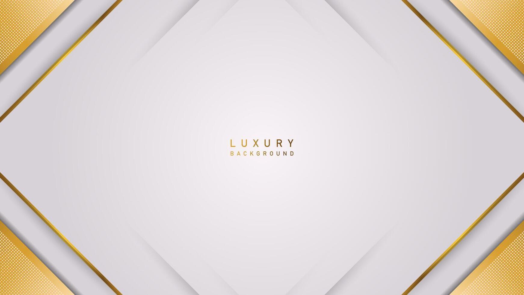 Luxury abstract modern background with golden ornament on white backdrop. Luxury premium vector illustration template deluxe design