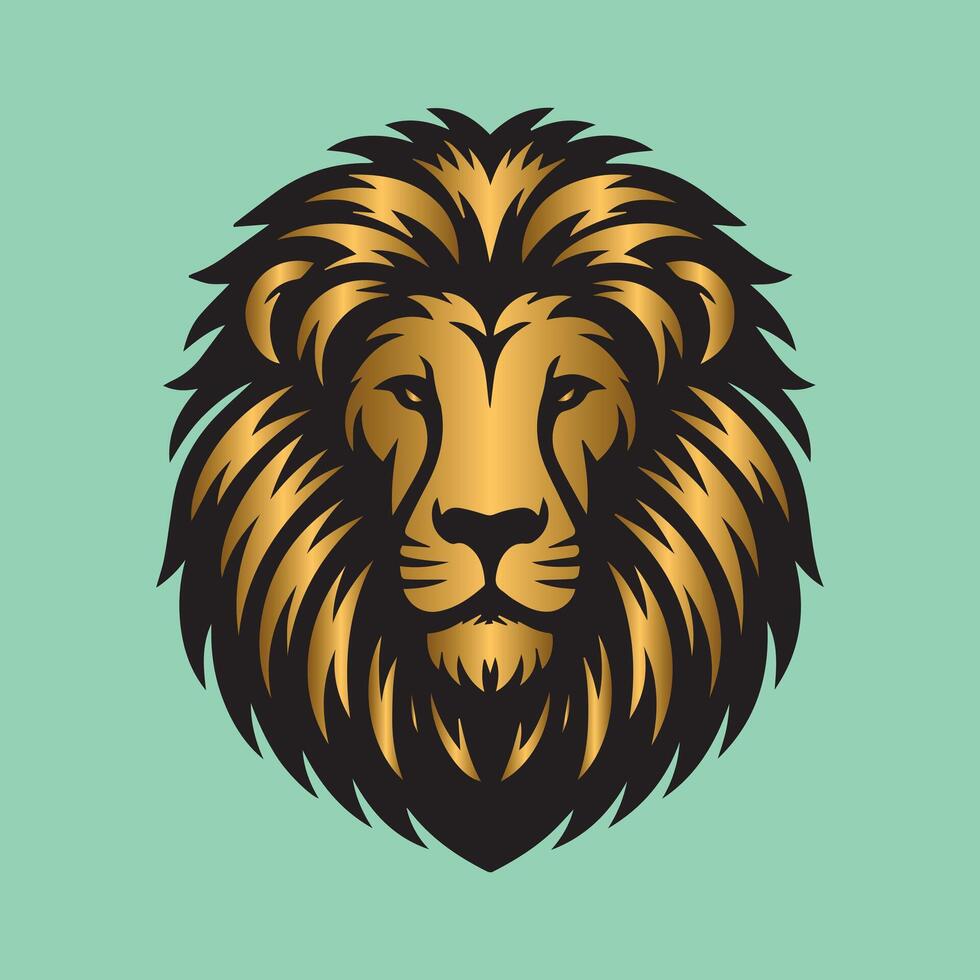 Lions face mascot logo design vector illustration for brand identity icon and Royal king lion