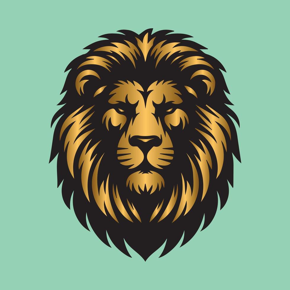 Lions face mascot logo design vector illustration for brand identity icon and Royal king lion
