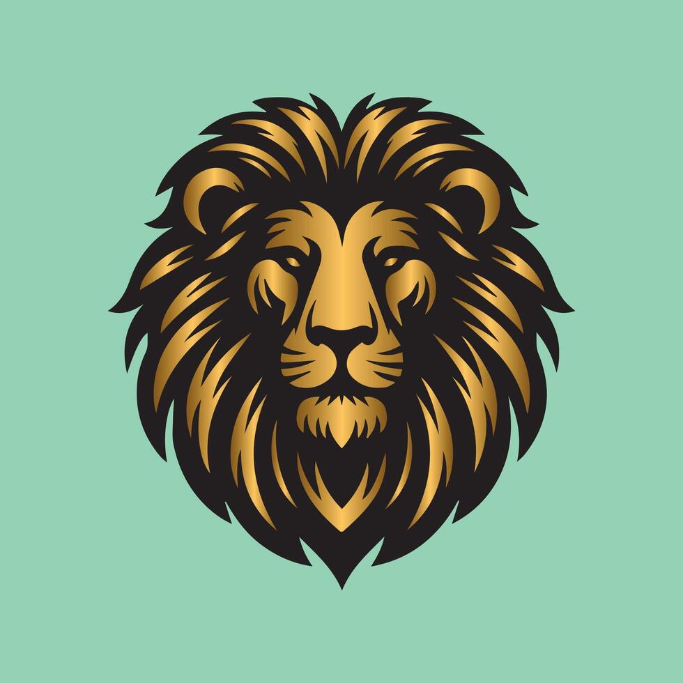 Lions face mascot logo design vector illustration for brand identity icon and Royal king lion