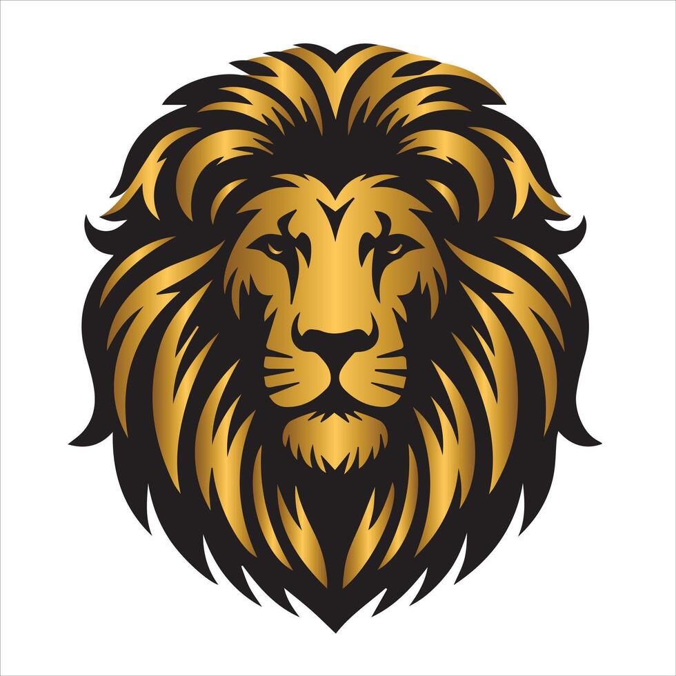 Lions face mascot logo design vector illustration for brand identity icon and Royal king lion.