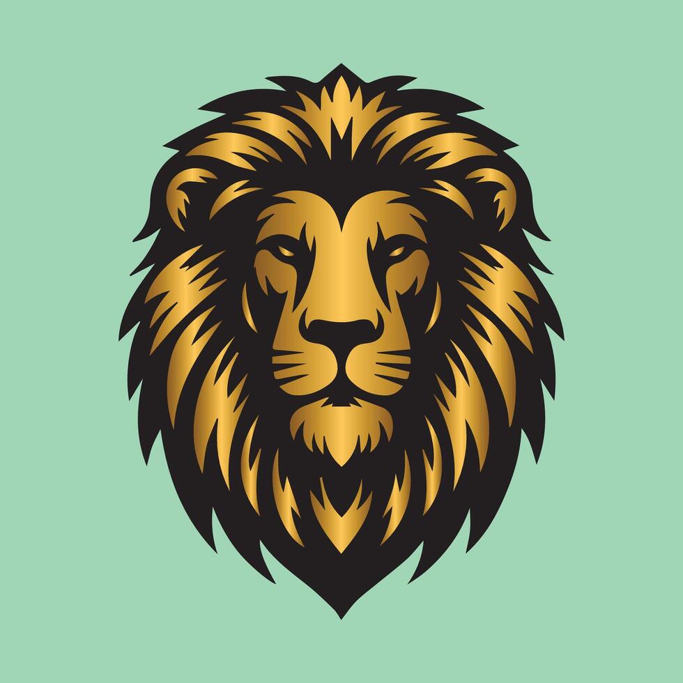 Lions face mascot logo design vector illustration for brand identity icon and Royal king lion.