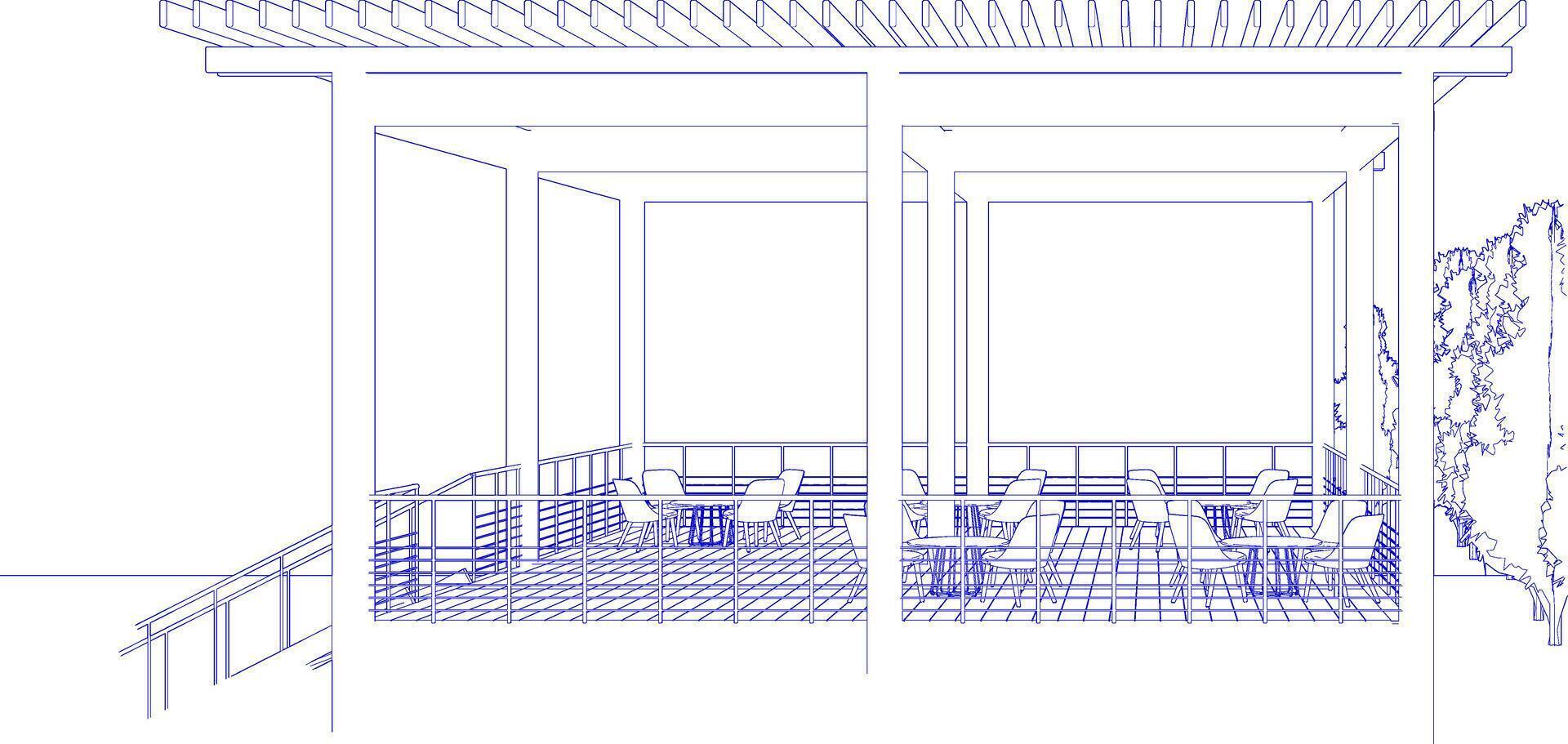 3d ilustración de residencial proyecto vector