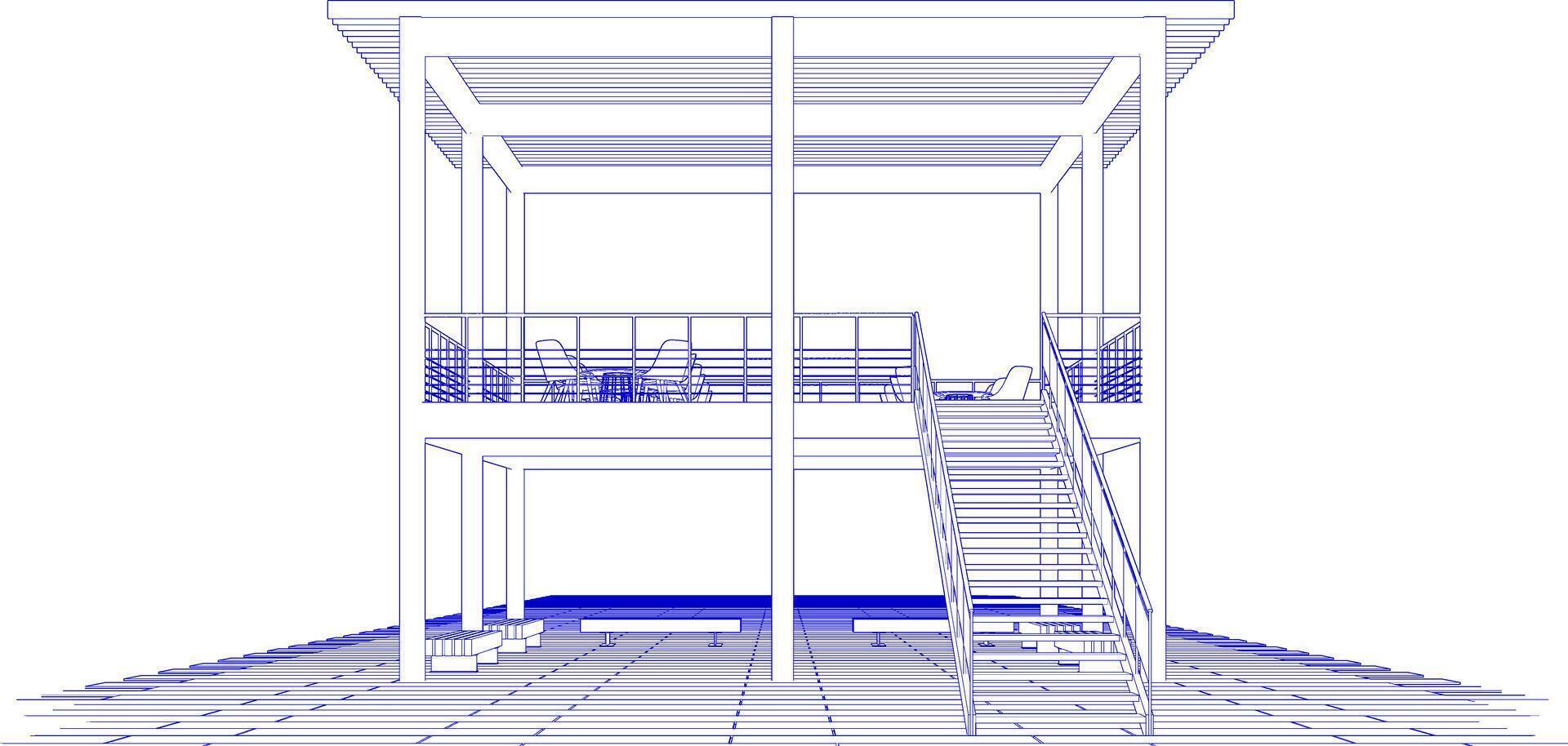 3d ilustración de residencial proyecto vector