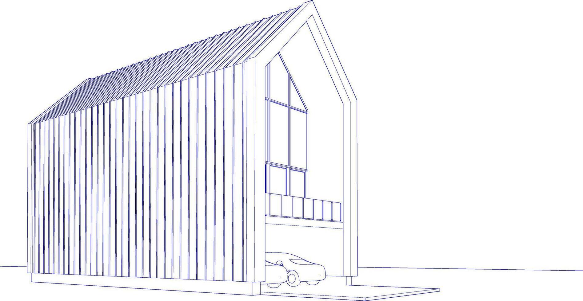 3D illustration of residential project vector