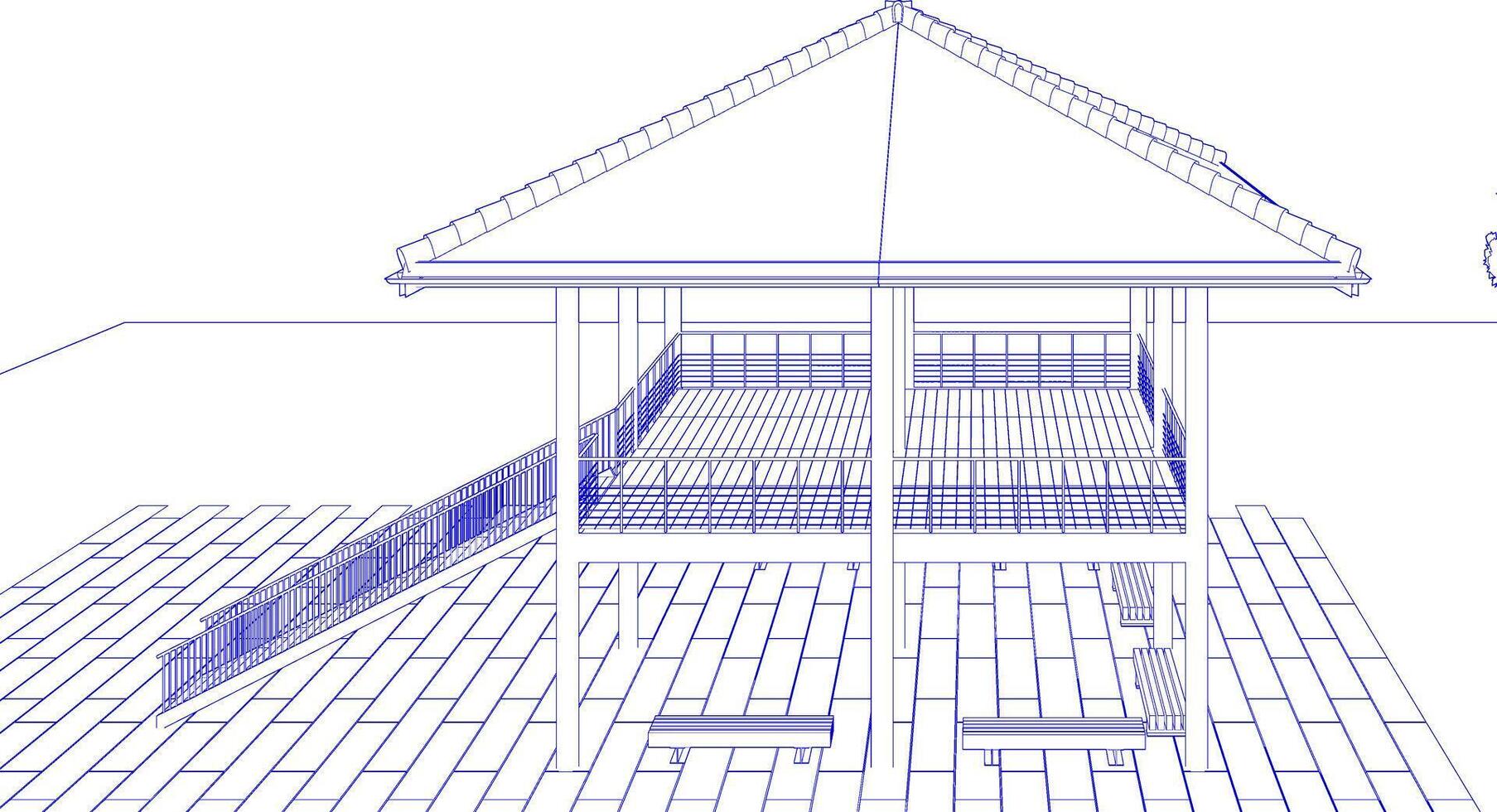 3d ilustración de residencial proyecto vector