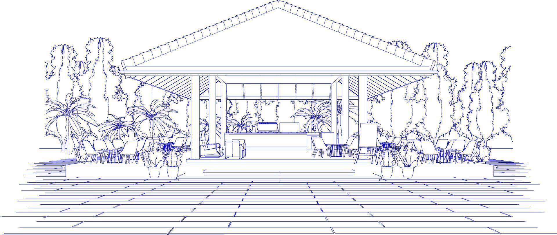 3D illustration of residential project vector