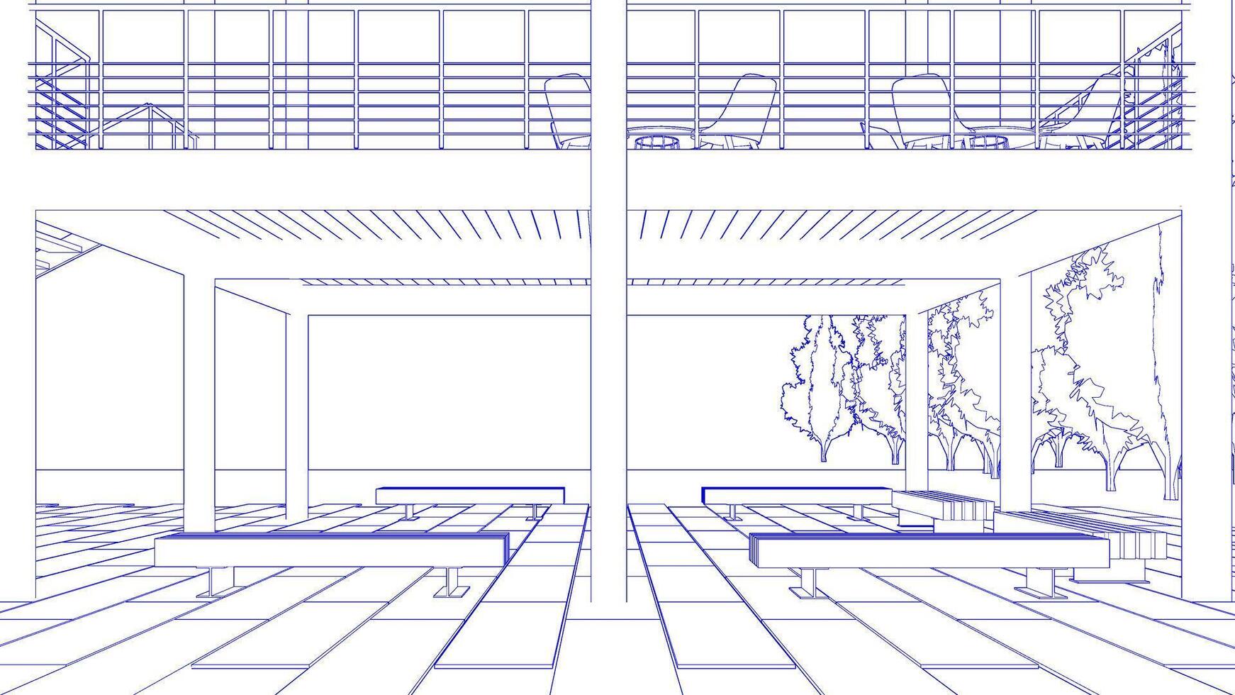 3D illustration of residential project vector
