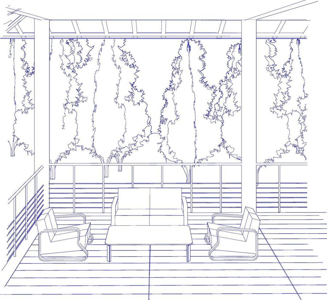 3D illustration of residential project vector