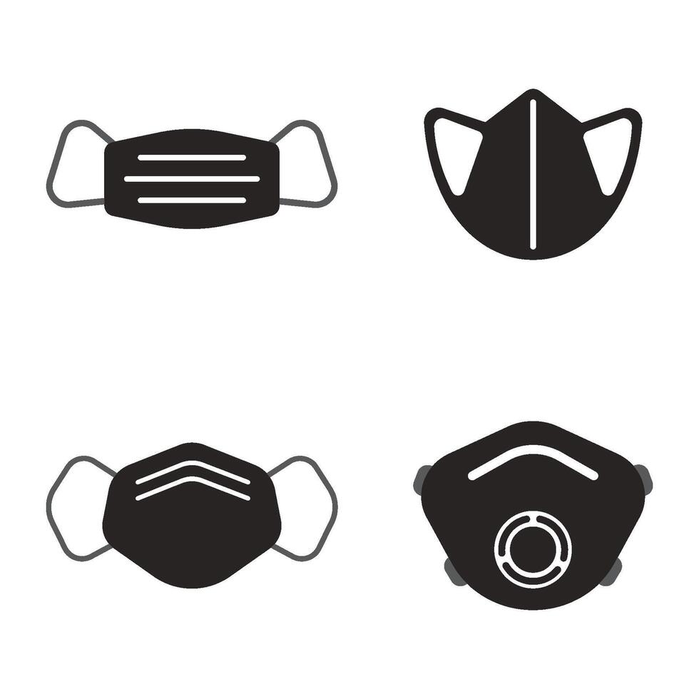 Medical mask icon vector