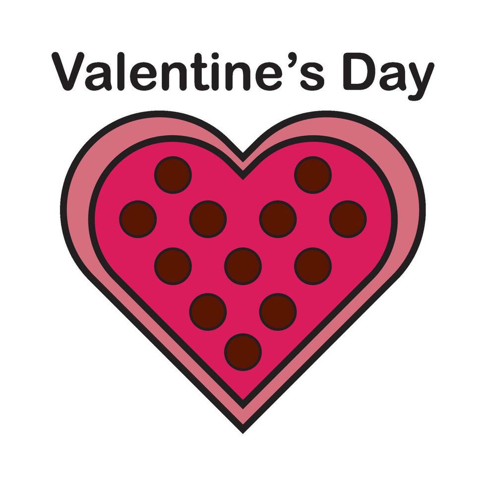 Valentine Chocolate icon vector