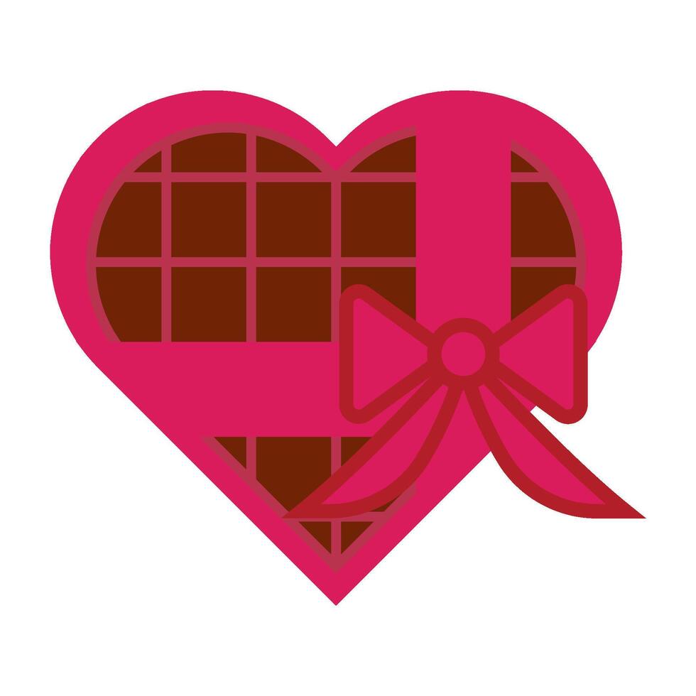 Valentine Chocolate icon vector