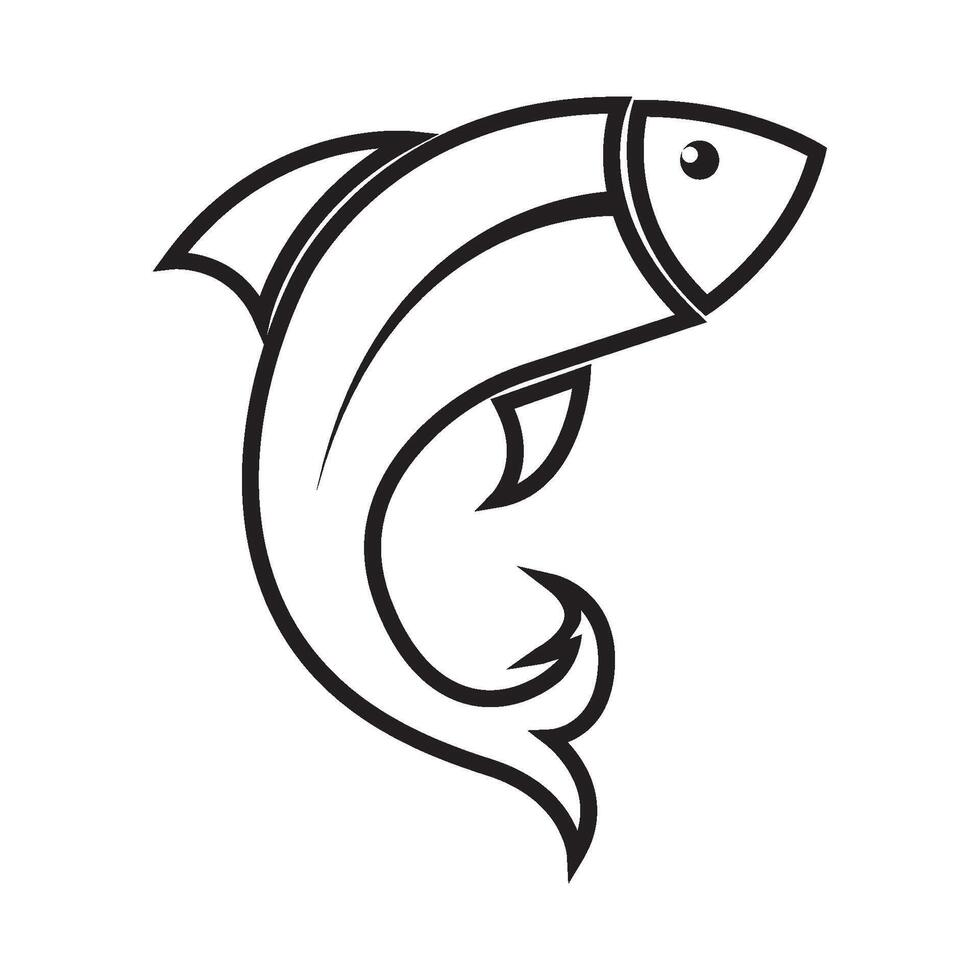 fish icon vector