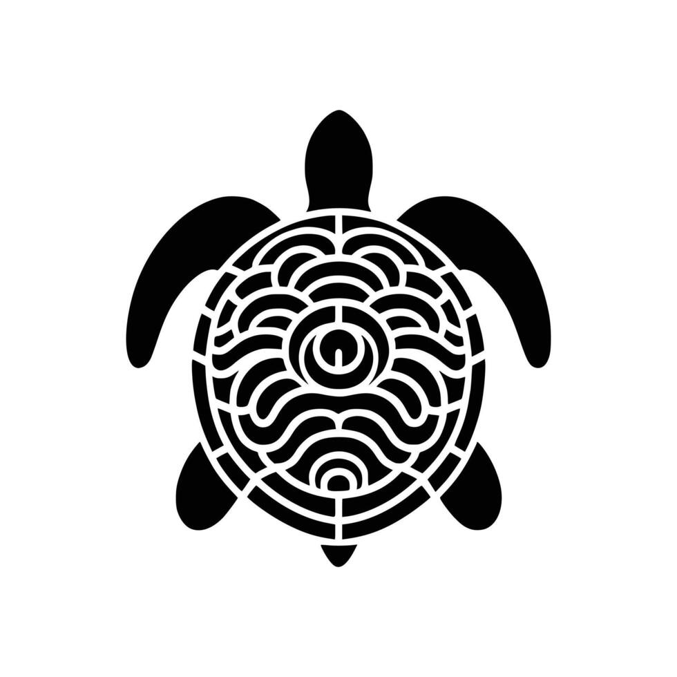 Sleek Turtle Symbol Flat Graphic Design Turtle Icon vector