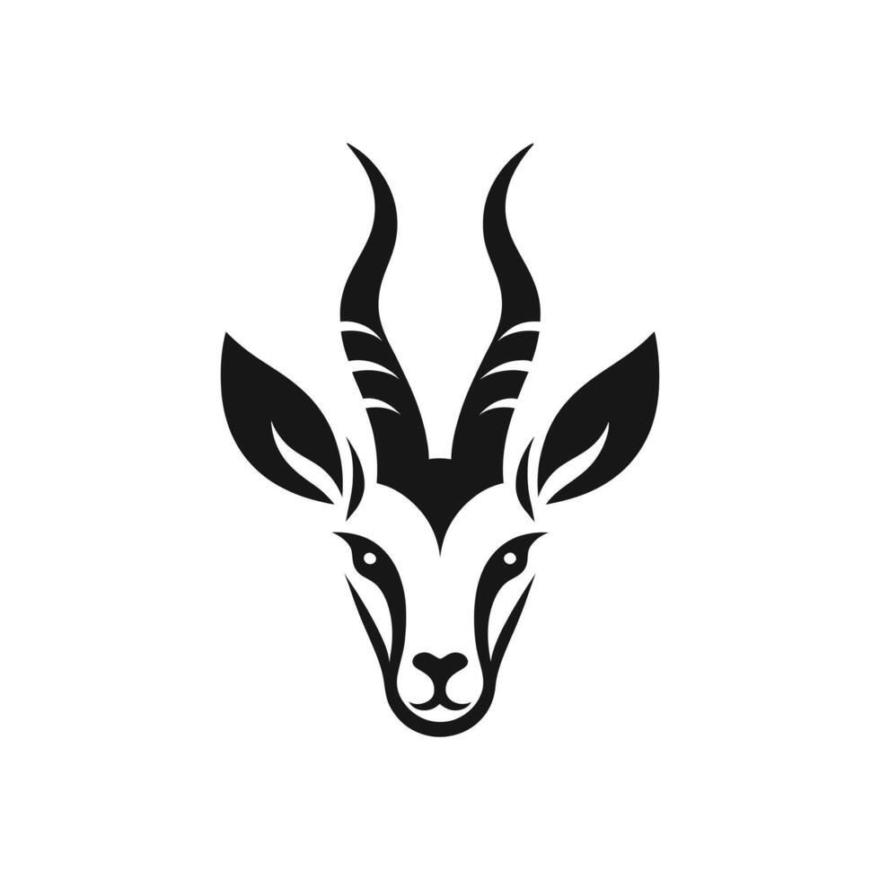 Majestic Antelope Gazelle Head Logo Vector Icon Illustration Design Template