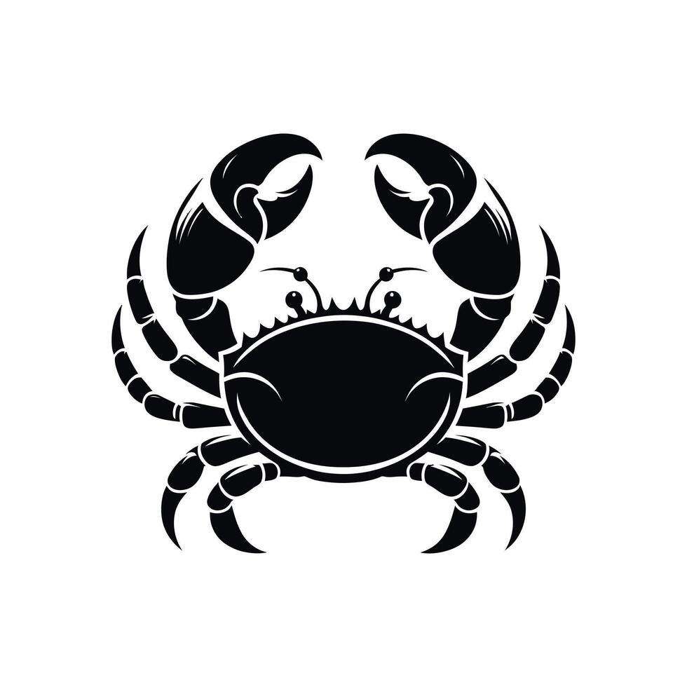 Crab silhouette. Logos. Crab isolated on white background. crab illustration logo vector