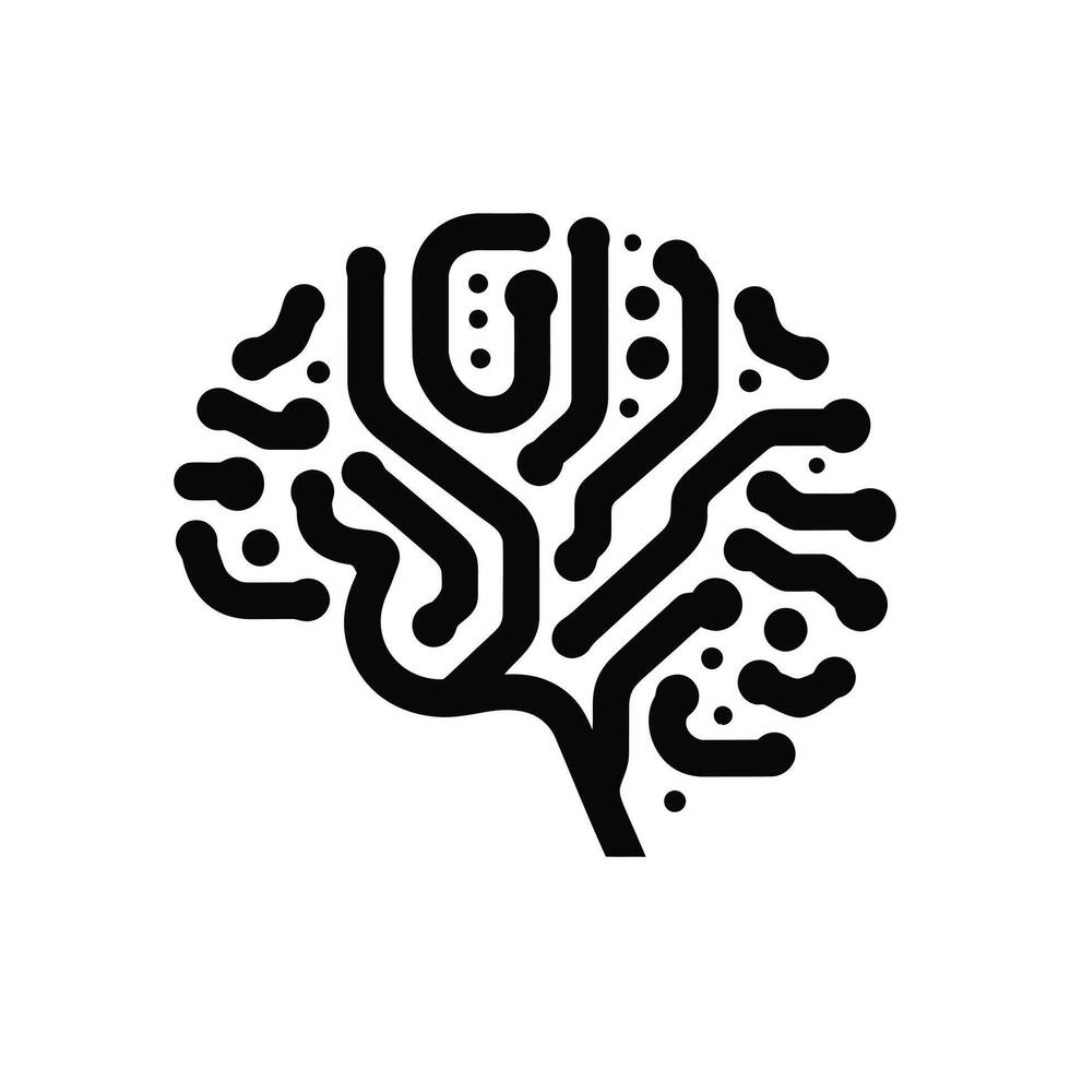 cerebro icono cerebro logo silueta vector ilustración