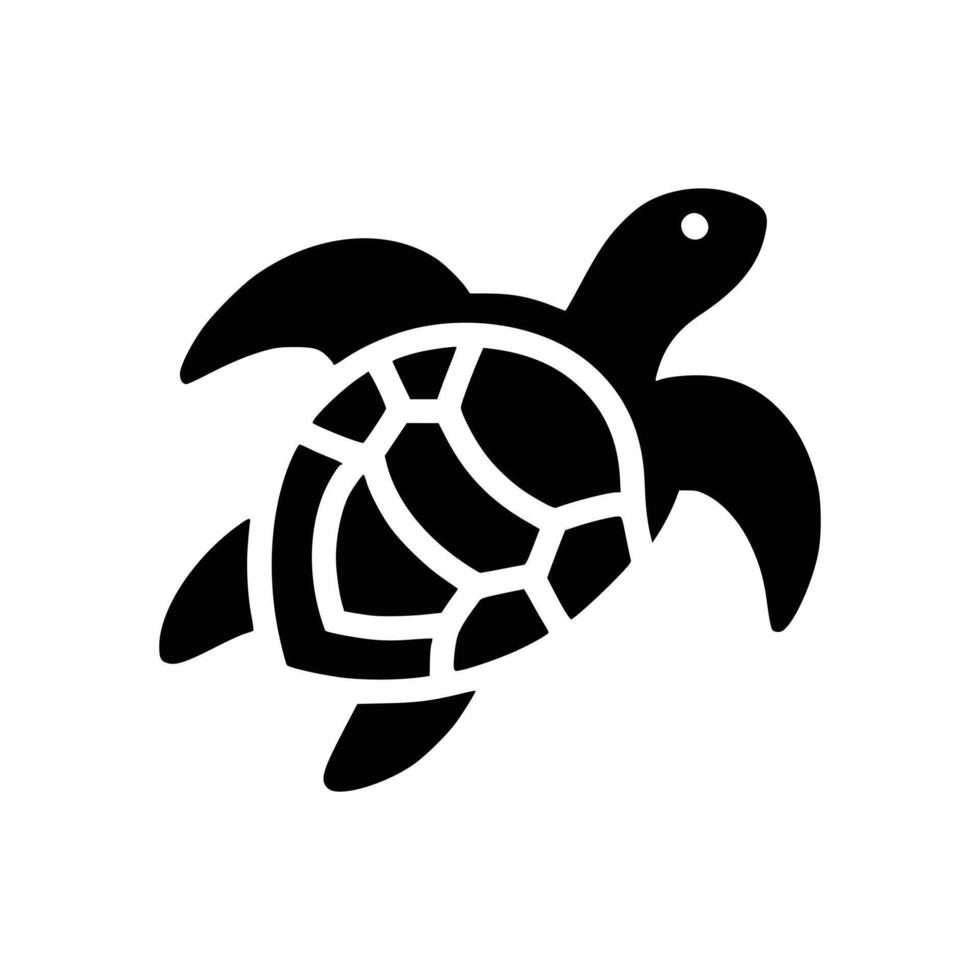 Flat and Minimal Turtle Symbol Logo Illustration in Graphic Design vector