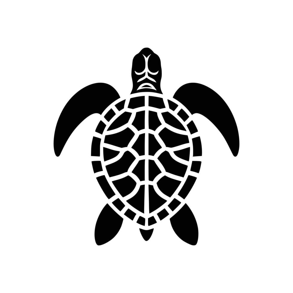 Sleek Turtle Symbol Flat Graphic Design Turtle Icon vector