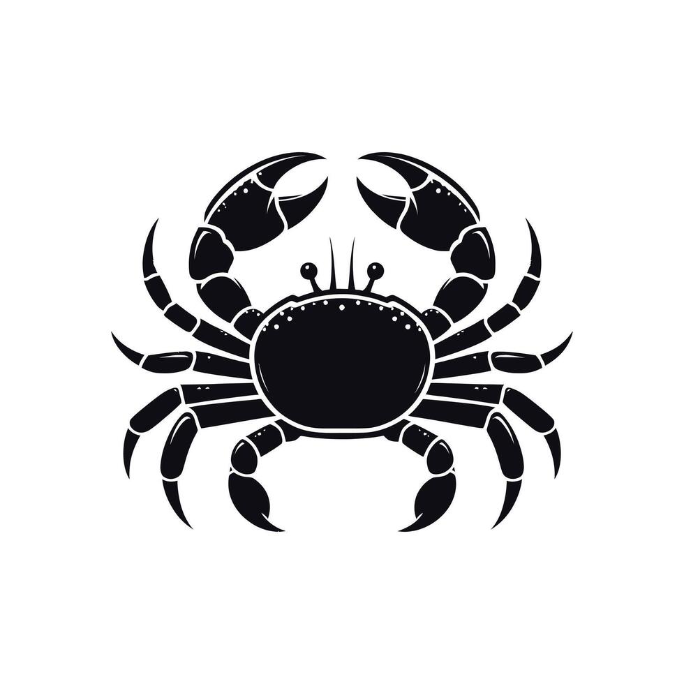 Crab silhouette. Logos. Crab isolated on white background. crab illustration logo vector