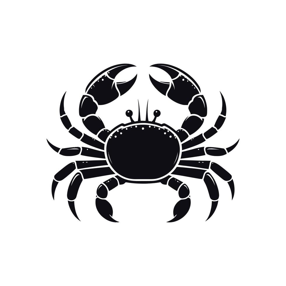 Crab silhouette. Logos. Crab isolated on white background. crab illustration logo vector