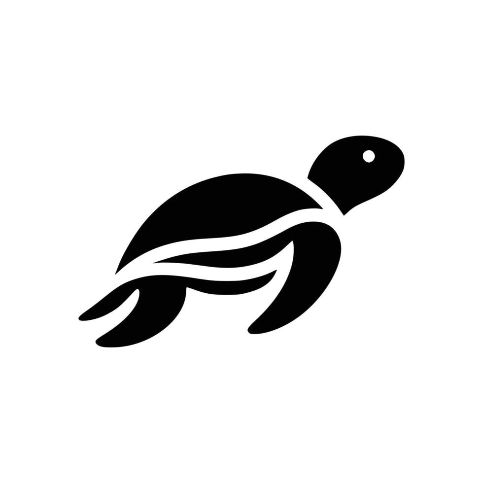 Turtle Iconography Flat Sign Representing Symbolism of the Turtle vector