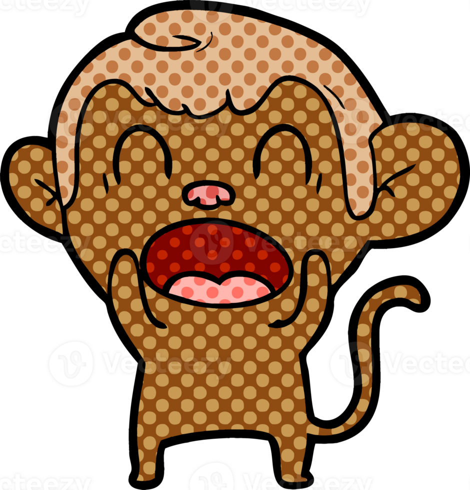 shouting cartoon monkey 39940831 PNG