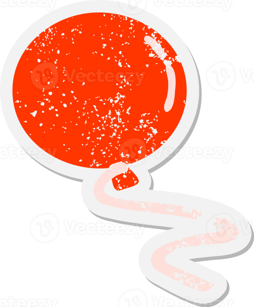 cartoon balloon floating grunge sticker png