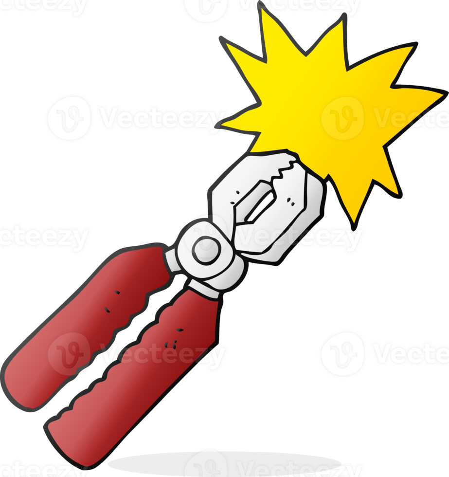 hand drawn cartoon pliers png