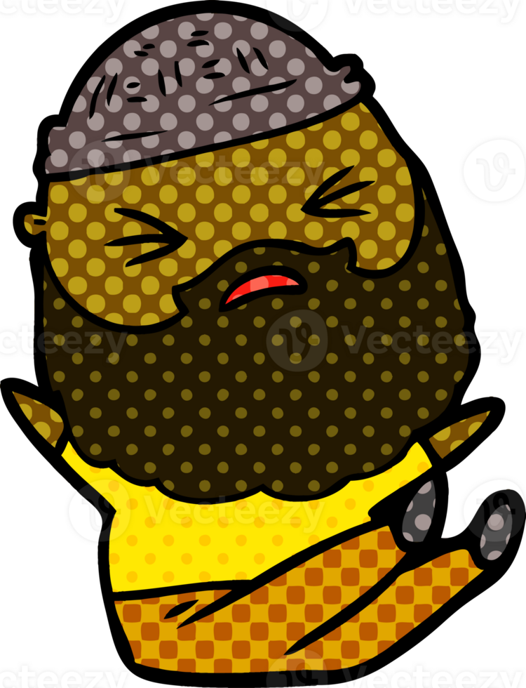 cartoon man with beard png