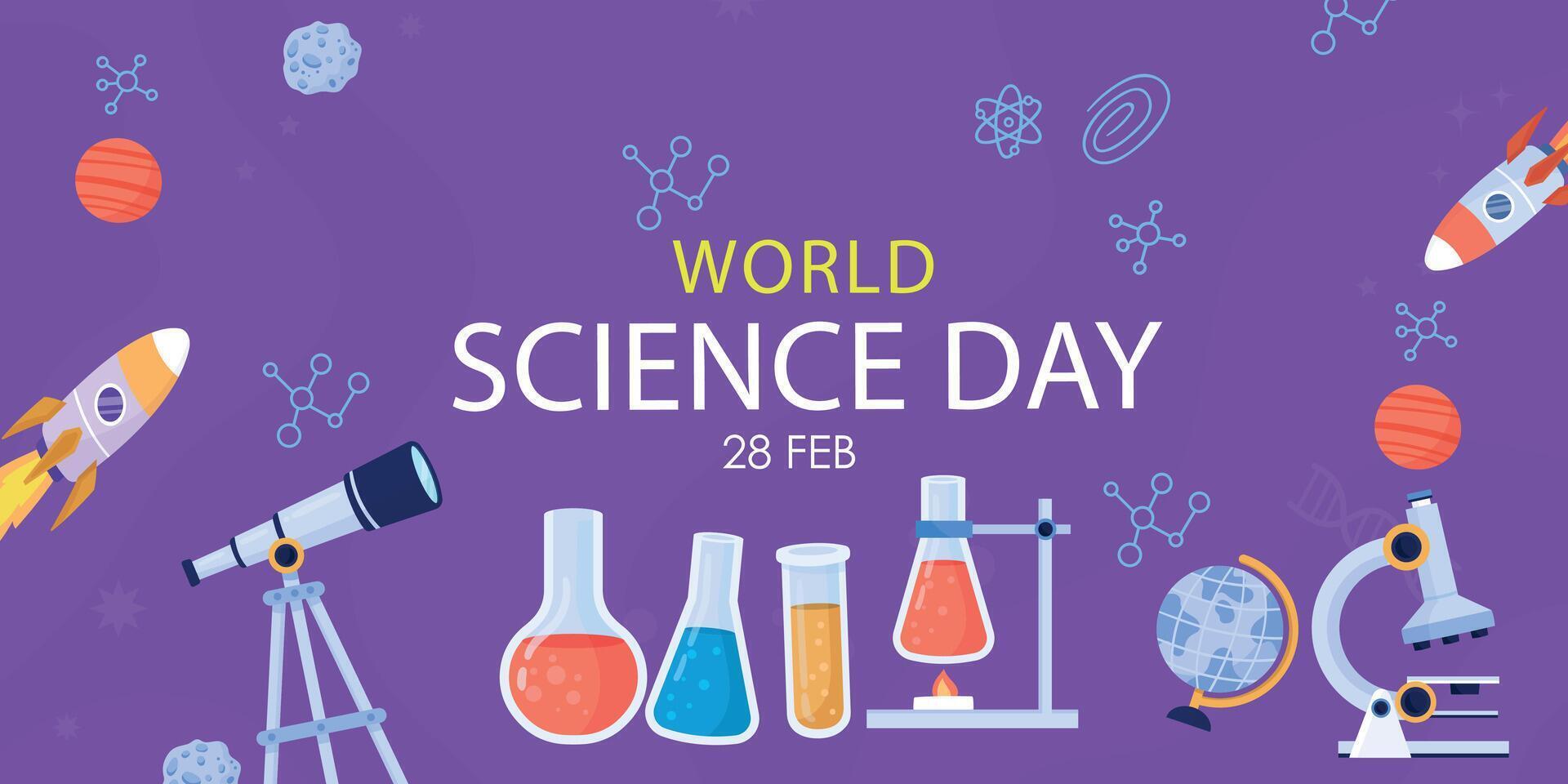 world science day poster , banner vector