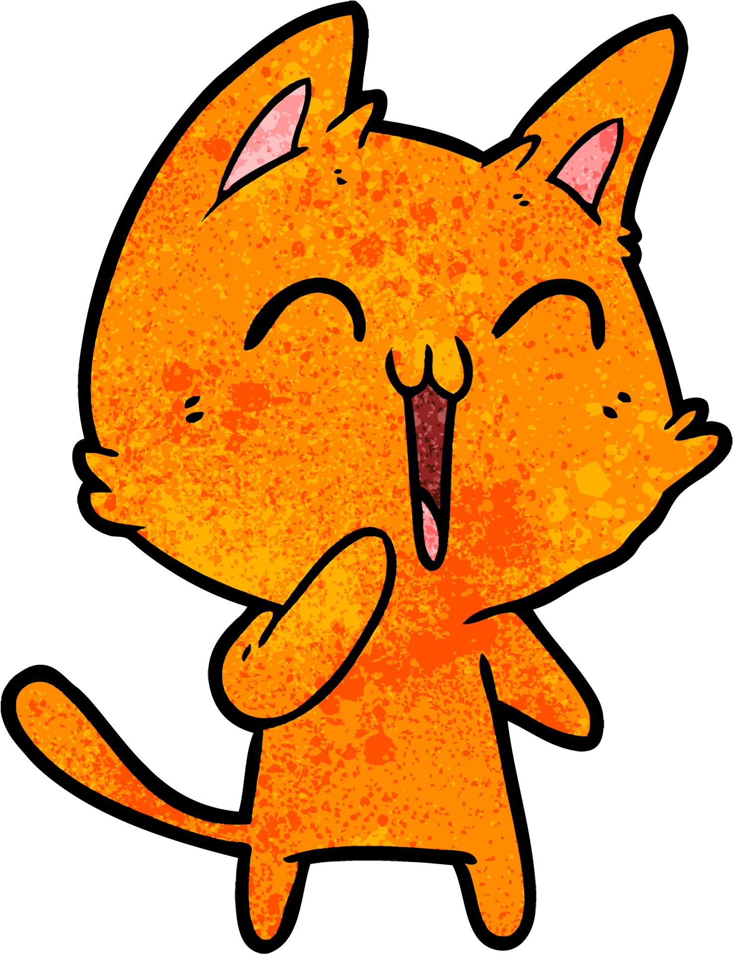 Happy Cartoon Cat Meowing 39941178 Png Happy Cartoon Cat Meowing 39941178 Png
