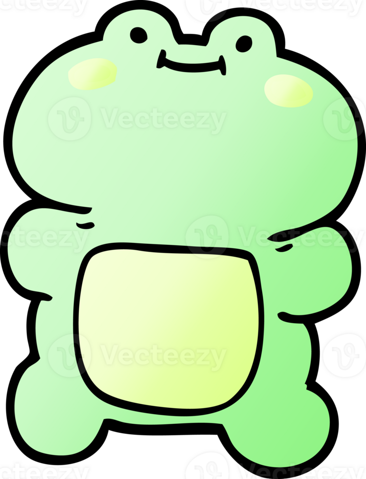 cartoon doodle frog png