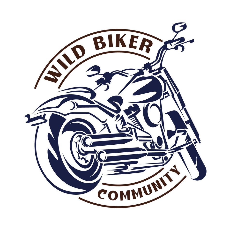 Big Motor biker vector illustration, perfect for biker club logo and t shirt design