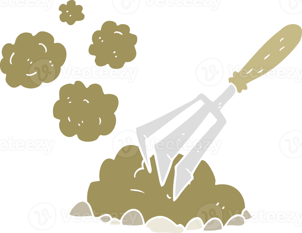 flat color illustration of gardening tool png