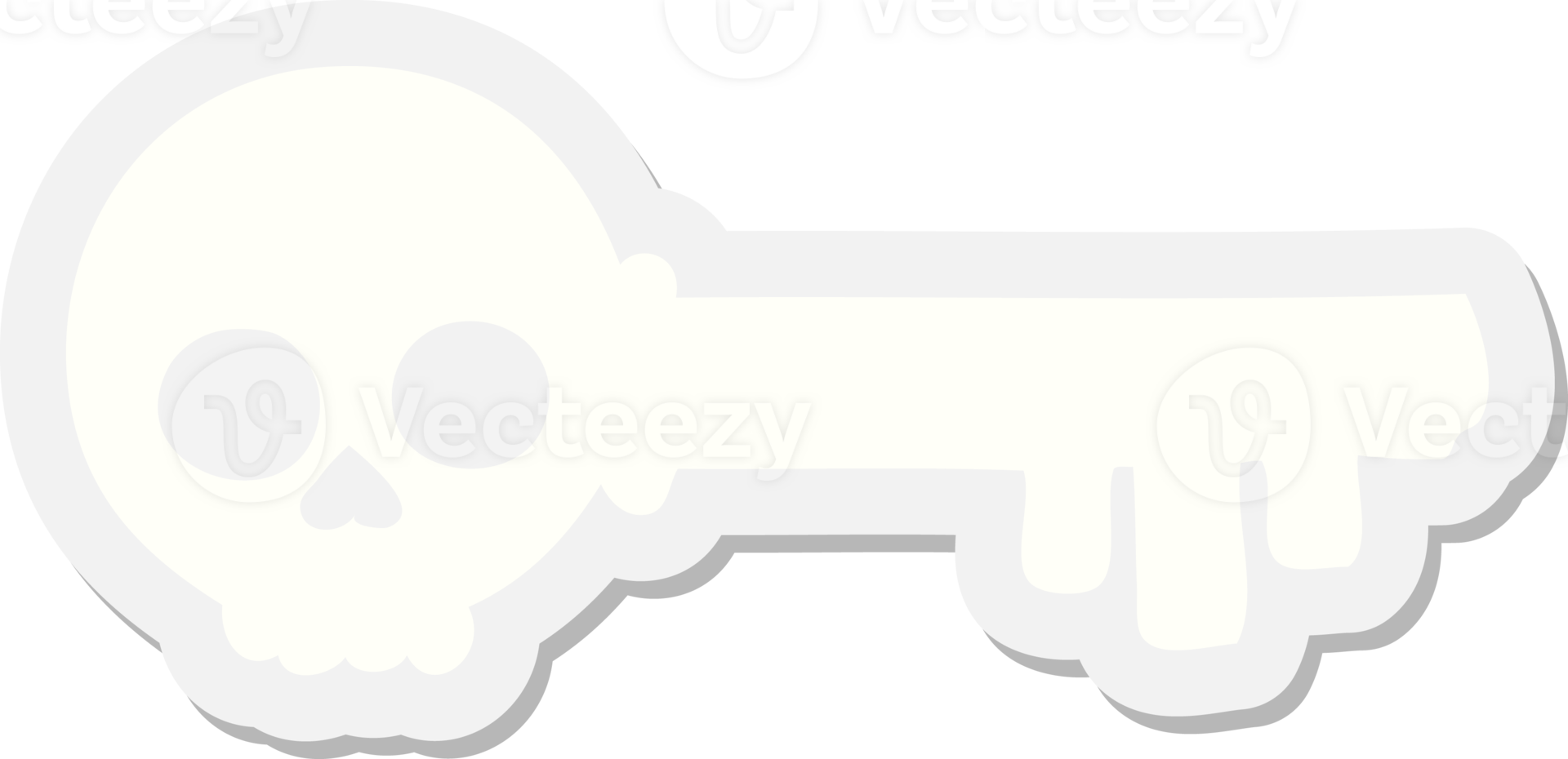 spooky skeleton key sticker png