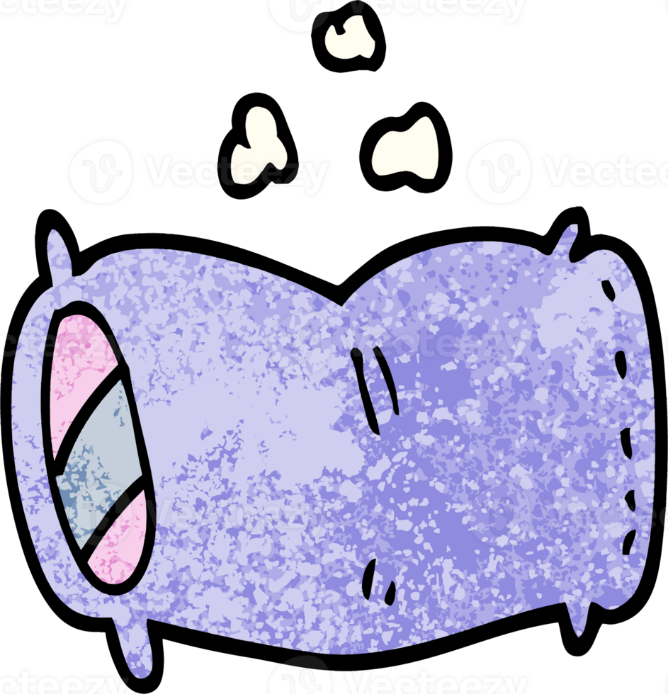 grunge textured illustration cartoon fluffy pillow png
