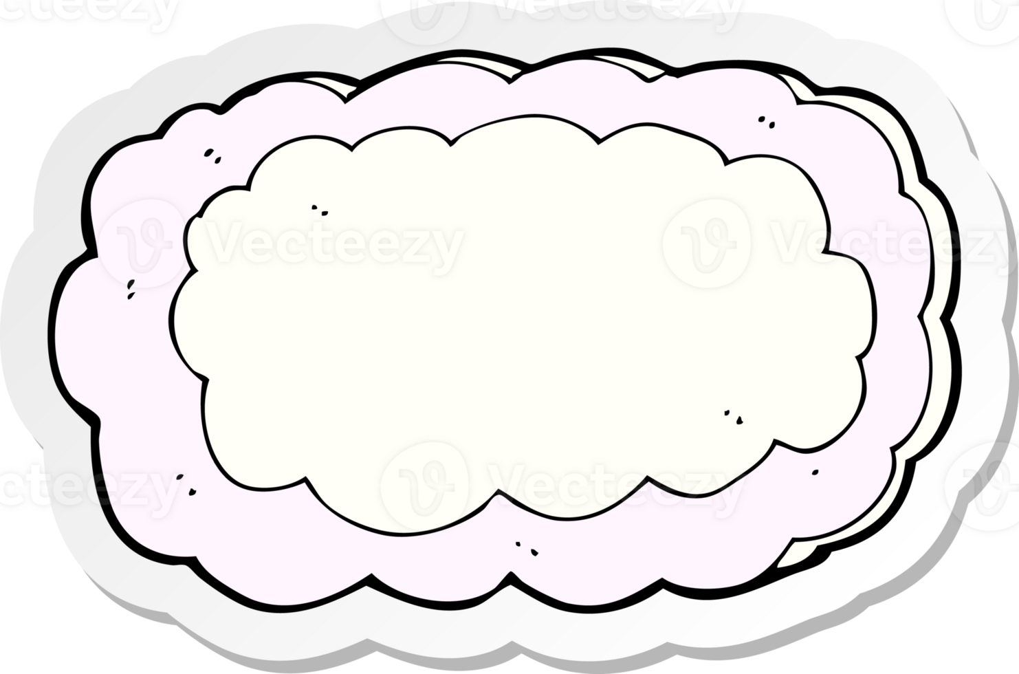 klistermärke av en tecknad molnsymbol png