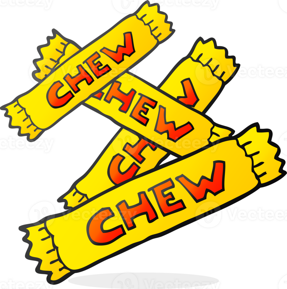 hand drawn cartoon chew candy png