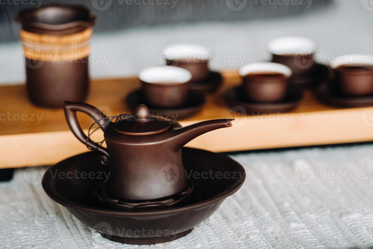Preparing for a tea ceremony with a large company photo