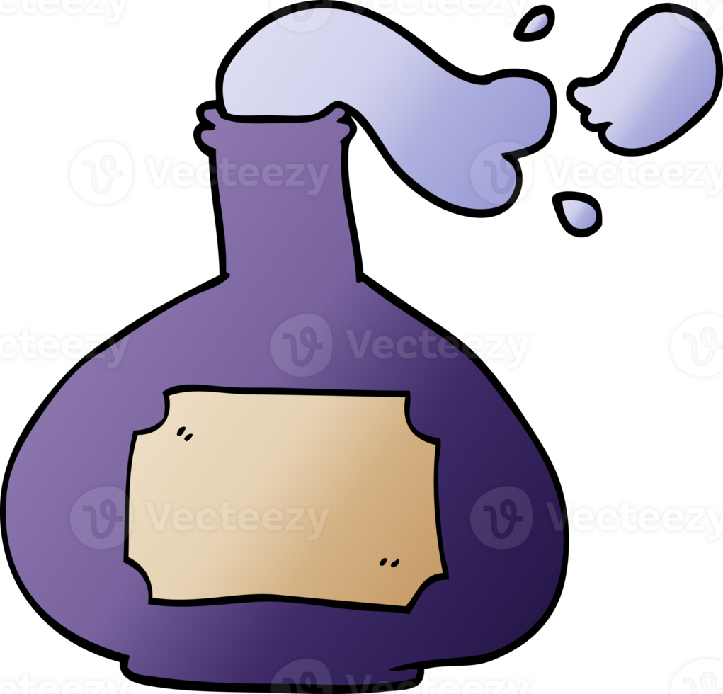 cartoon doodle smoking potion png