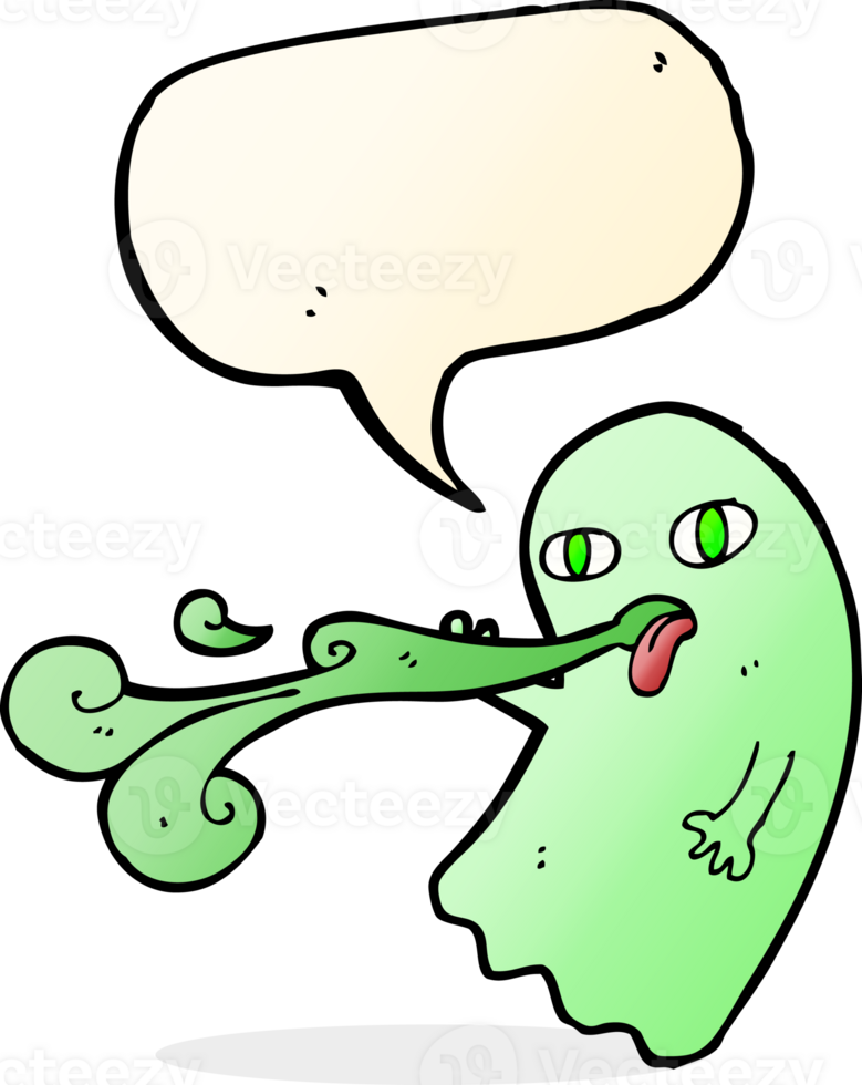 funny cartoon ghost with speech bubble png