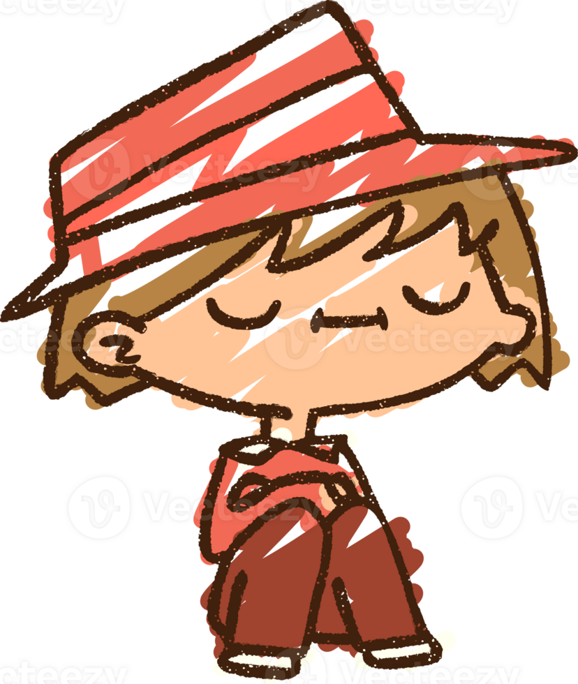Fashionable Boy Chalk Drawing png
