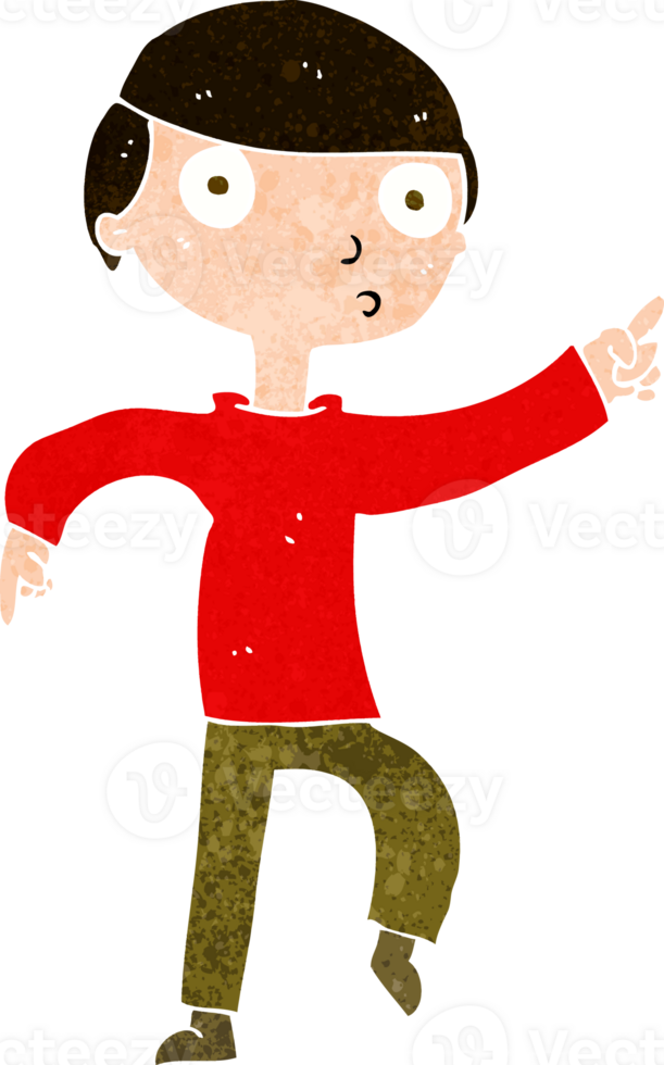 cartoon boy pointing png