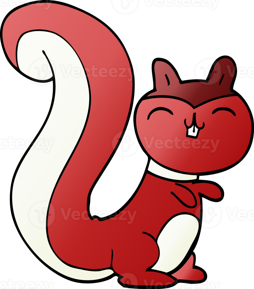 cartoon doodle happy squirrel png