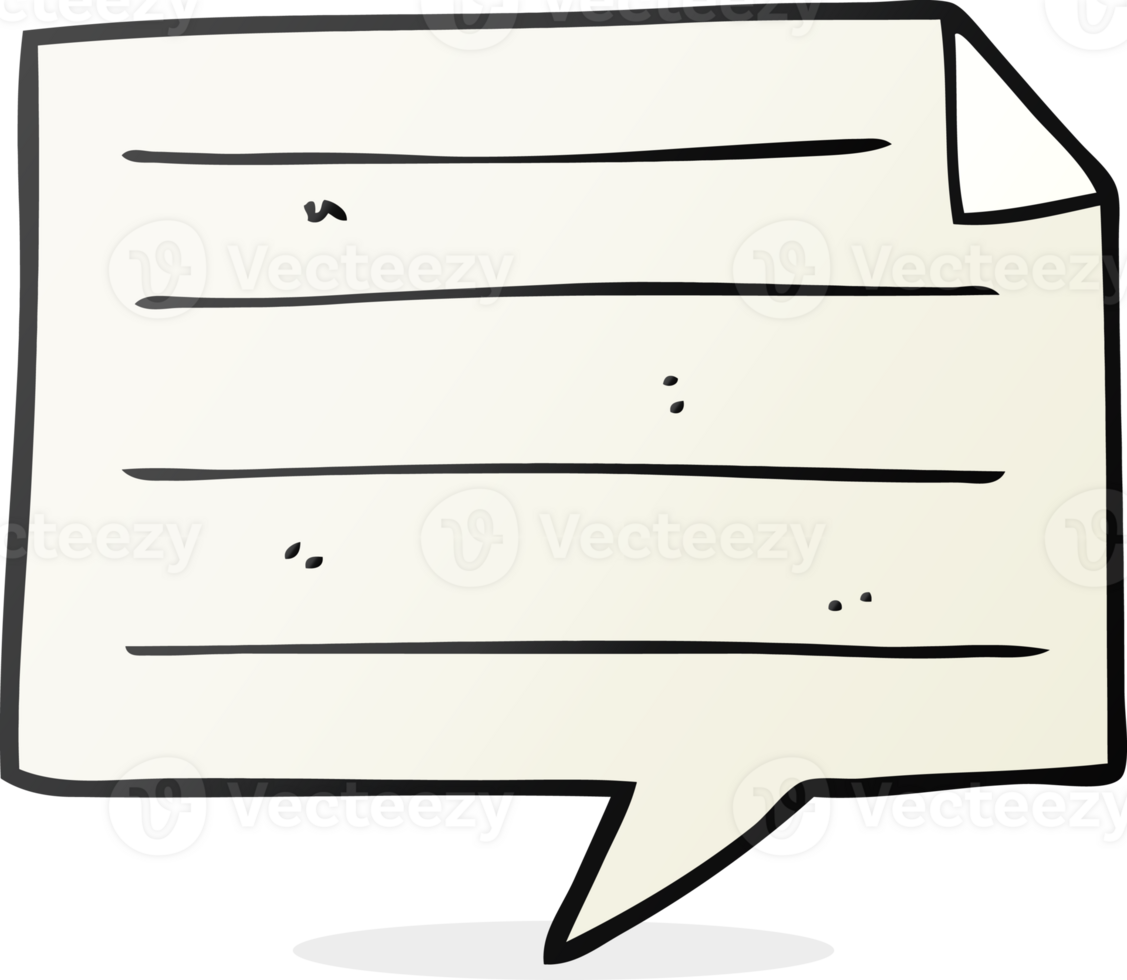 cartoon notes speech bubble png