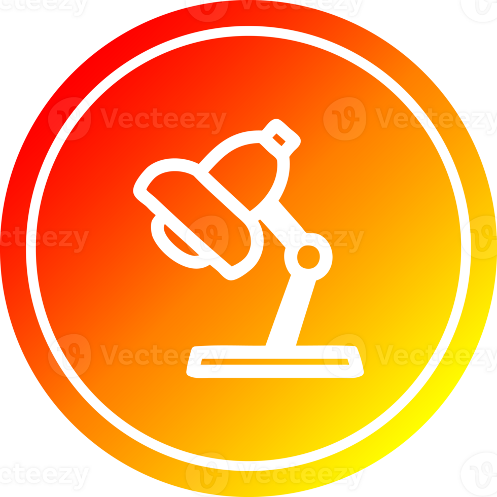 work lamp circular in hot gradient spectrum png