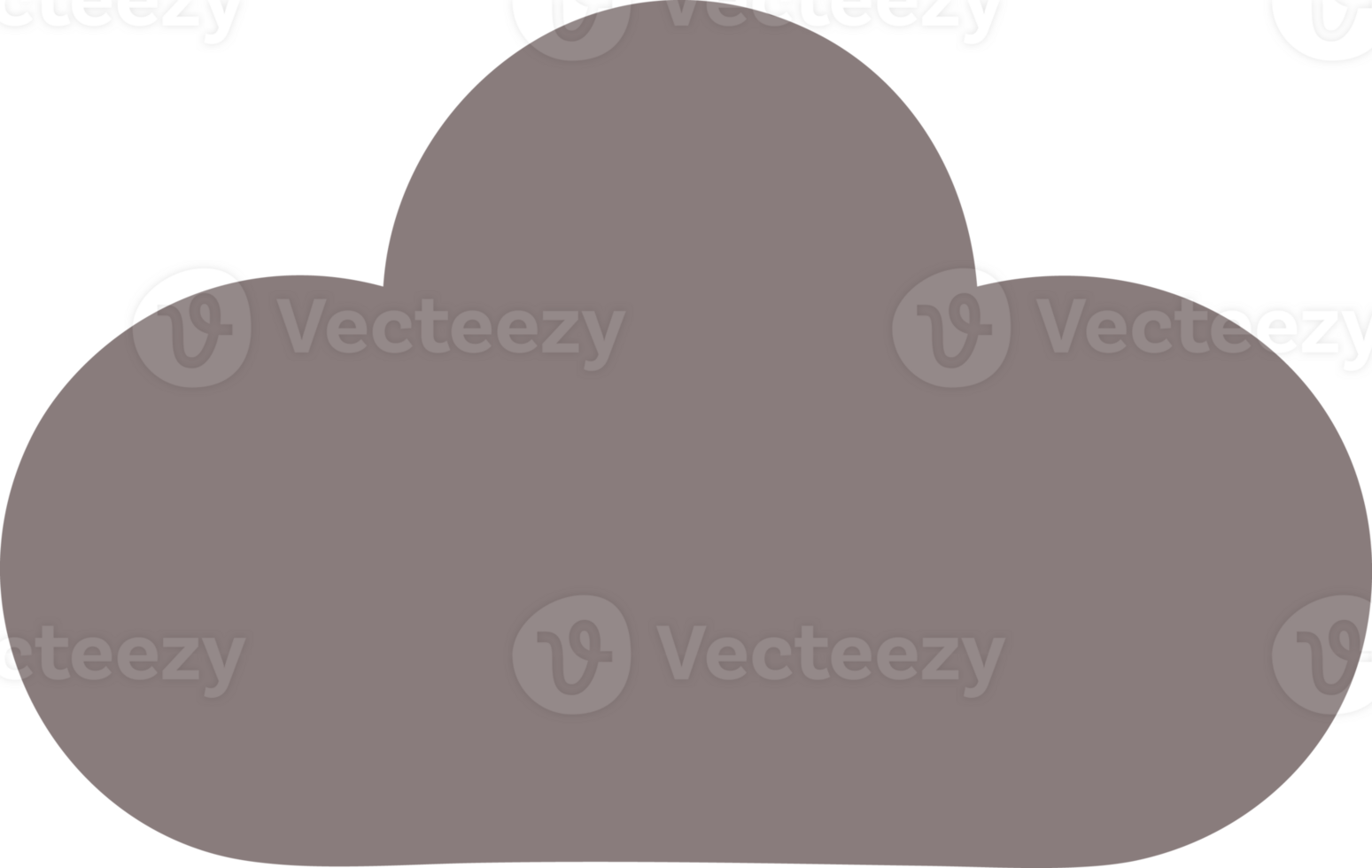 flat color retro cartoon storm cloud png